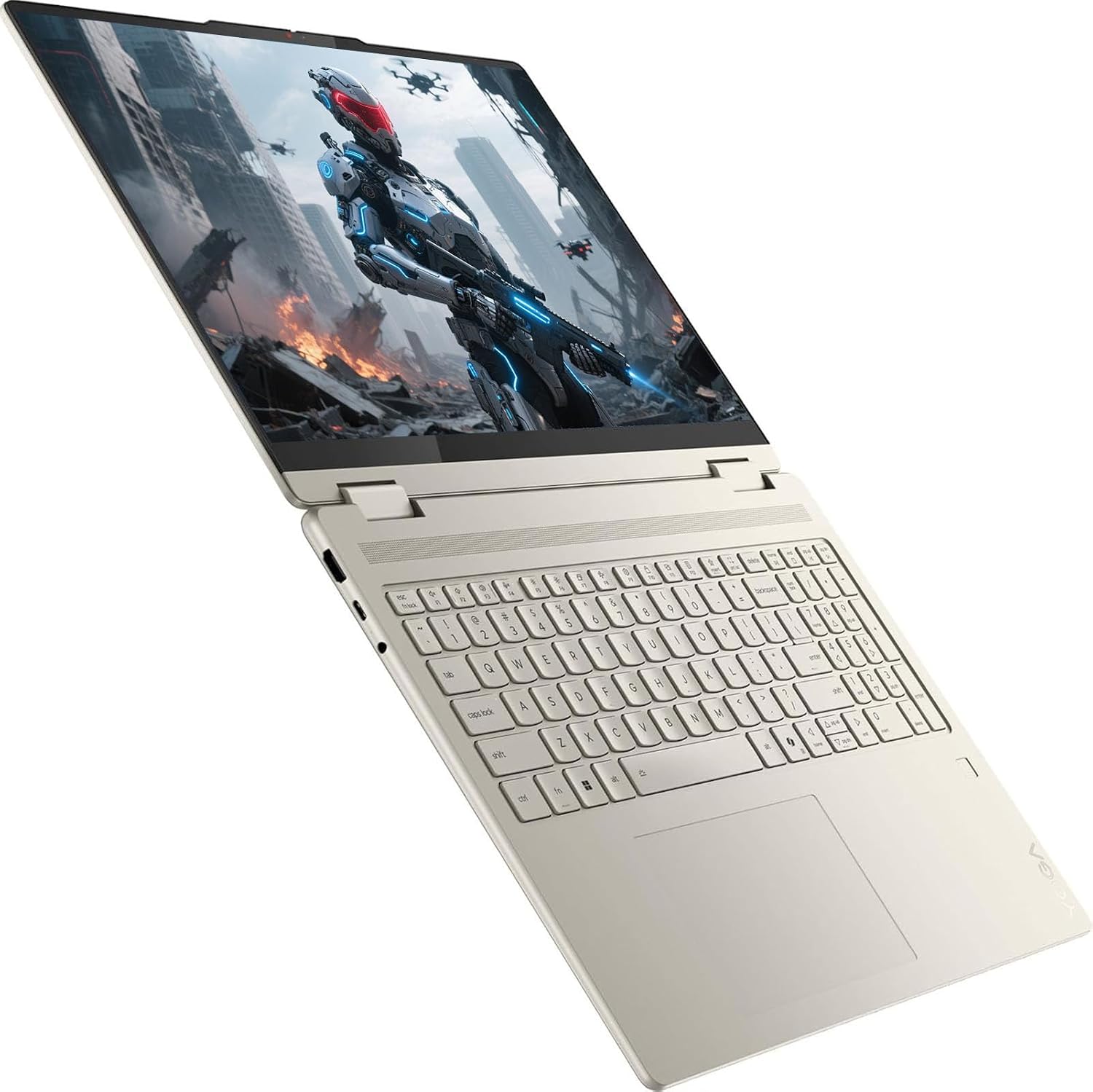 Lenovo Yoga 7 2-in-1 Laptop, 16' IPS Glass AMD Ryzen™ AI 5 340 Processor (2.00 GHz up to 4.80 GHz) 16 GB LPDDR5X-7500MT/s 1 TB SSD M.2 2242 PCIe Gen4 16' WUXGA (1920 x 1200)