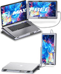 Maxfree F1 Laptop Screen Extender - 14' FHD Laptop Monitor Extender Dual Screen with 360° Rotation Stand, Portable Monitor for Laptops 13-17' Plug & Play for Windows/Mac/Android/Switch/PS5