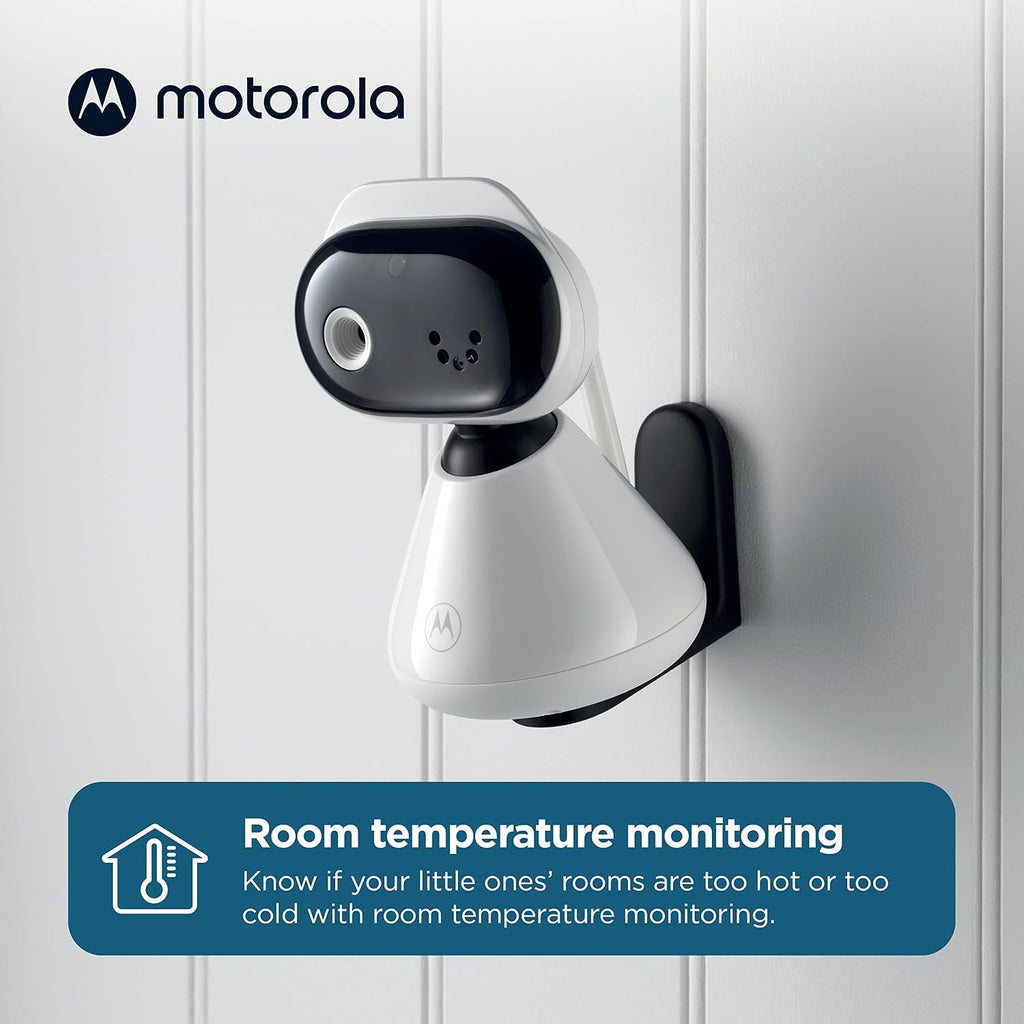 Motorola Nursery Video Baby Monitor with Camera and Audio, Wall or Table Mount, 1000ft Range, 2-Way Audio, Temperature Sensor, Lullabies, White Noise, No WiFi, PIP1500