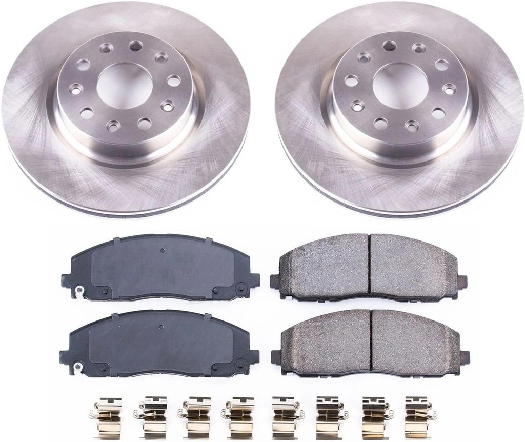 PowerStop Front Brake Kit for Jeep Wrangler 2018-24 - Z17 Ceramic Brake Pads & Disc Rotors Replacement, KOE7941