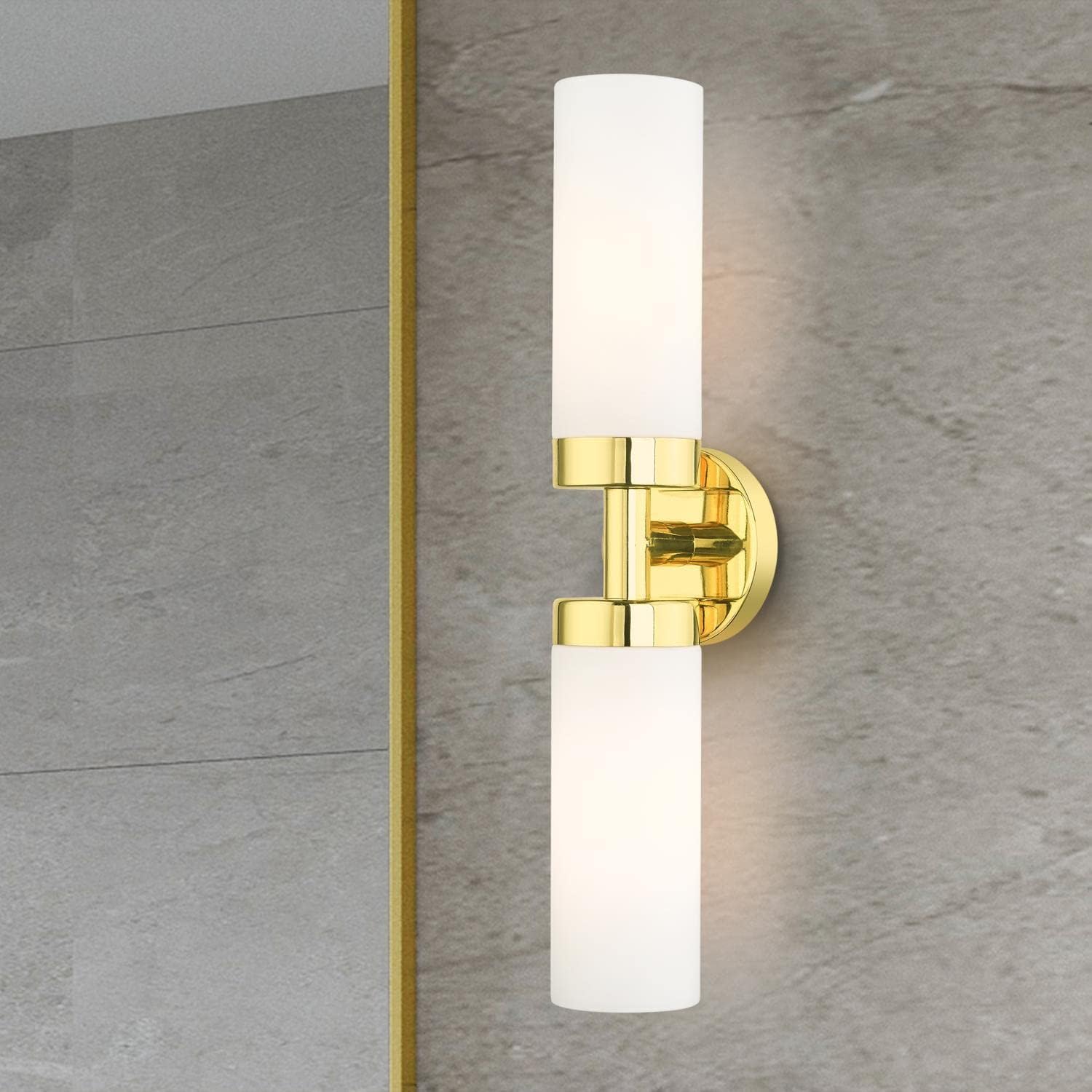 Livex Lighting, 15072-02, Aero, ADA Vanity Sconce, Polished Brass