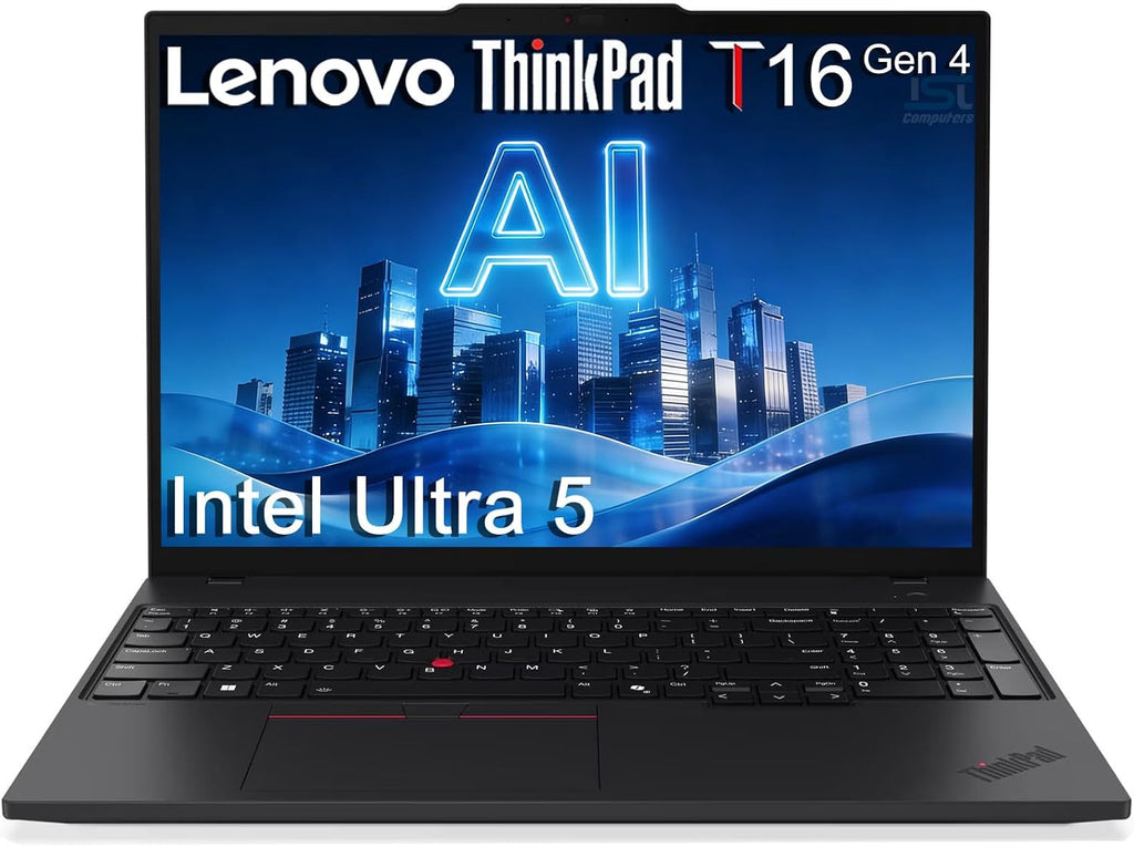 Lenovo ThinkPad T16 G4 Business AI PC Laptop, 16' FHD+, Intel 12-Core Ultra 5 225U (>i7-1355U), IR Webcam, Thunderbolt 4, IST Computer Customized 16GB/32GB/64GB DDR5 RAM, 512GB/1TB/2TB SSD, Win 11 Pro