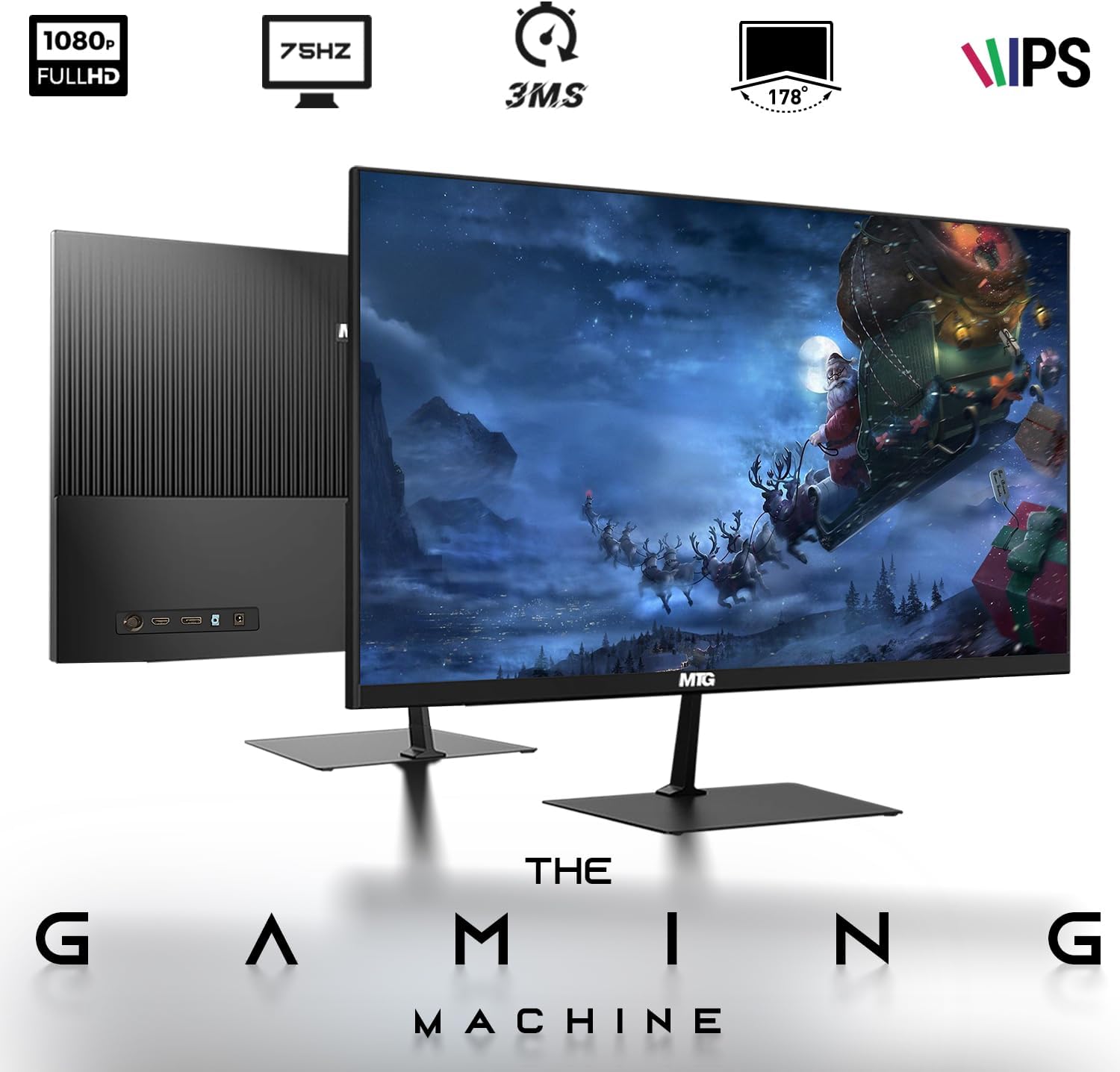 TechMagnet HP G2 Desktop Computer PC with Intel Core i3, 8GB RAM, 512GB SSD, 24-inch Monitor, RGB Speaker, RGB Keyboard with AI-Enabled Copilot Key Mouse, 2X ARGB Fan, WiFi, Windows 11 Pro (Renewed)