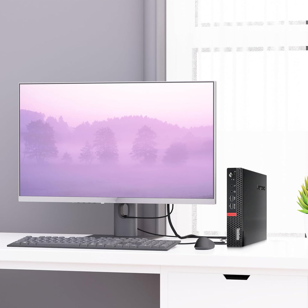 Lenovo ThinkStation P320 Mini PC - Intel Core i7-7700T - 16GB RAM - 512GB NVMe SSD - Quadro P600 GPU - New 24' Monitor - Wireless Keyboard & Mouse - Wi-Fi - Tiny Desktop - Windows 11 Pro (Renewed)