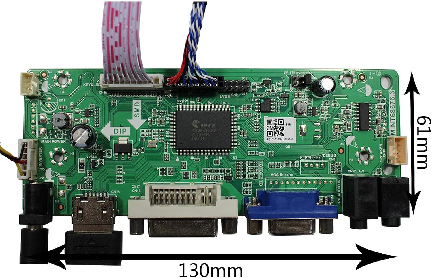 VSDISPLAY 10.4' 10.4 Inch 1024X768 LCD Screen VS104T-004A with DVI VGA Audio LCD Controller Board 68676