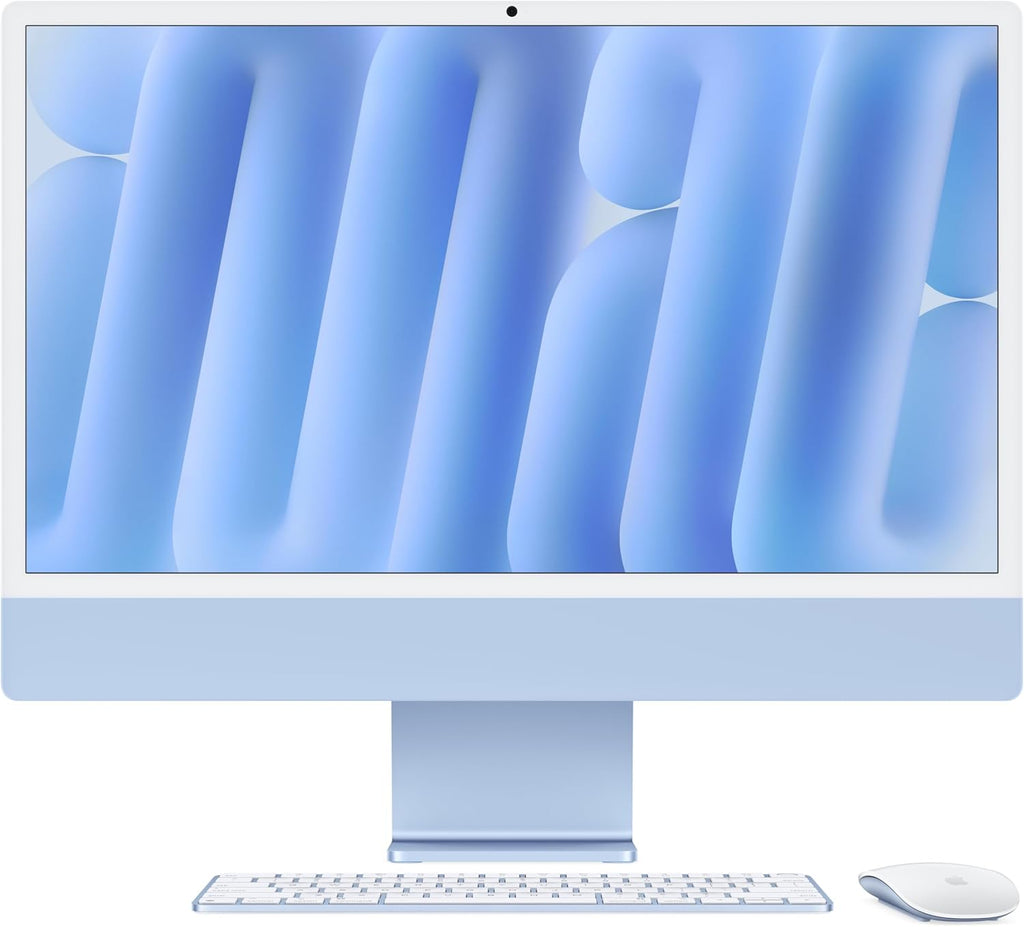 Apple 2024 iMac All-in-One Desktop Computer with M4 chip with 10-core CPU and 10-core GPU: Built for Apple Intelligence, 24-inch Retina Display, 24GB Unified Memory, 512GB SSD Storage; Blue