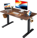 FEZIBO Electric Standing Desk Height Adjustable, 40 x 24 Inches Sit Stand up Desk, Home Office Computer Desk Rising Memory Presets (Dark Walnut)