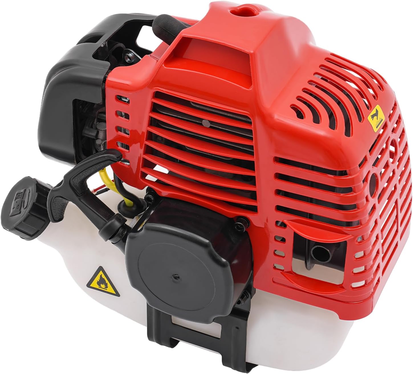LOYALHEARTDY Gas Engine 2-Stroke 42.7CC Multi-Use Gas Motor Hand Pull Start Air Cooling Single-Cylinder Lawn Mower Engine That Runs on Gas - Red, W57G7854GT8
