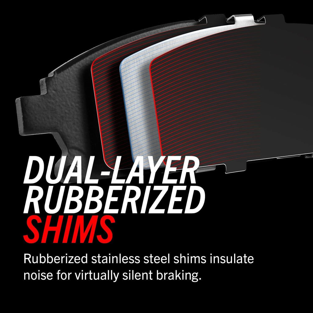 PowerStop Front and Rear Brake Kit for Mazda 3 2019-24 - Fully-Coated Disc Rotors with Z17 Ceramic Brake Pads Replacement, CRK8813
