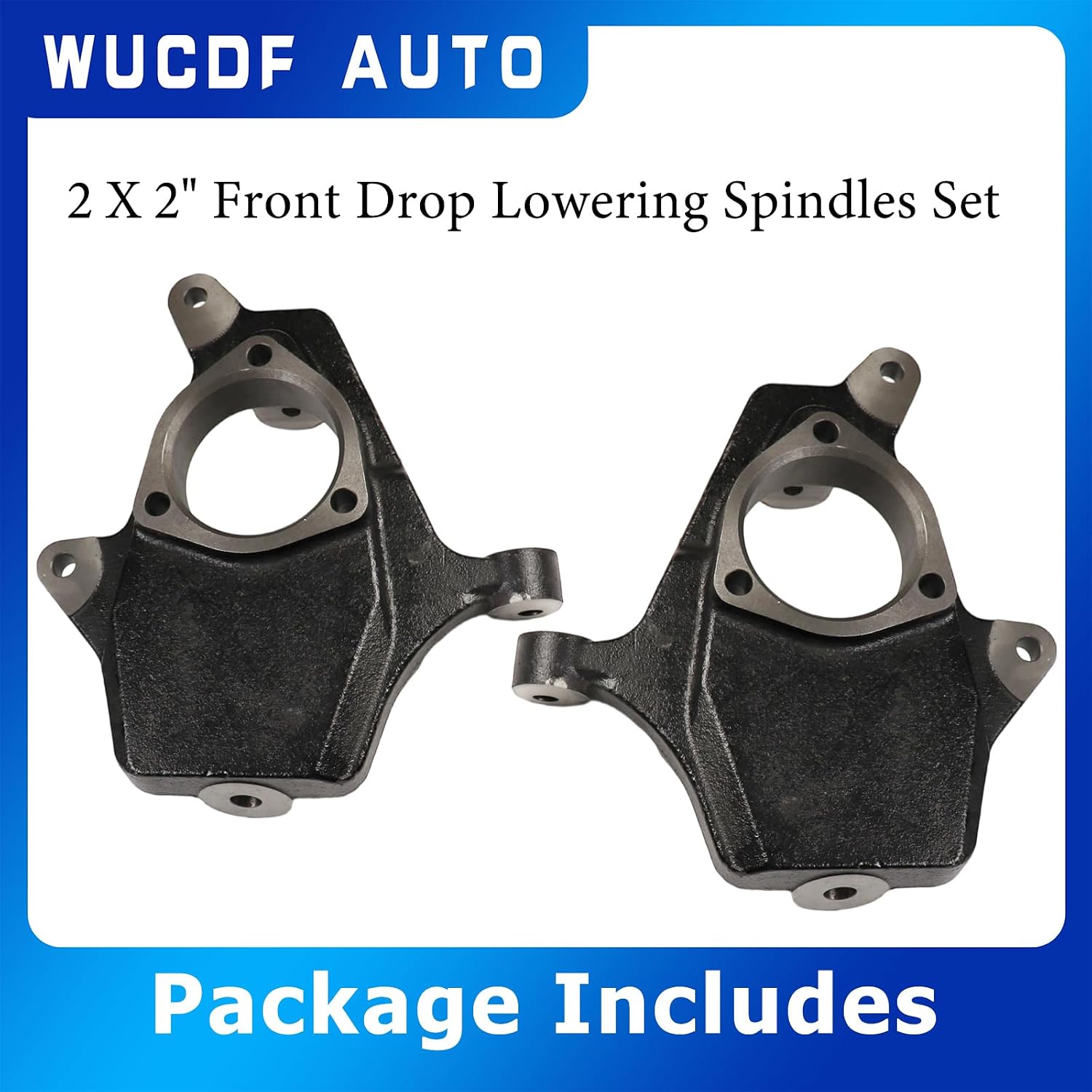 2' Front Drop Lowering Spindles Kit For 2007-2014 Chevy Tahoe For GMC Sierra 1500 2007-2016 2WD 4WD Replaces#M0117K09-1,M0117K09-2