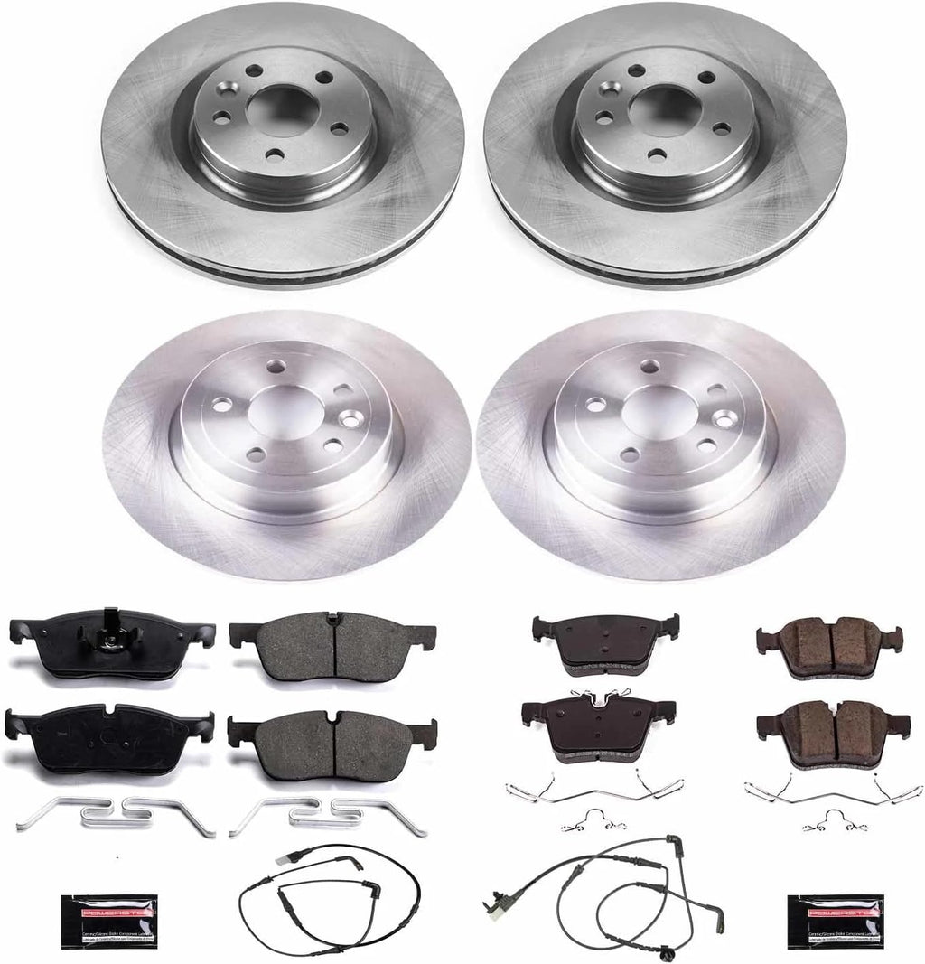 PowerStop Front and Rear Brake Kit for Land Rover Range Rover Evoque 2016-19 - Z17 Ceramic Brake Pads & Disc Rotors Replacement, KOE7992