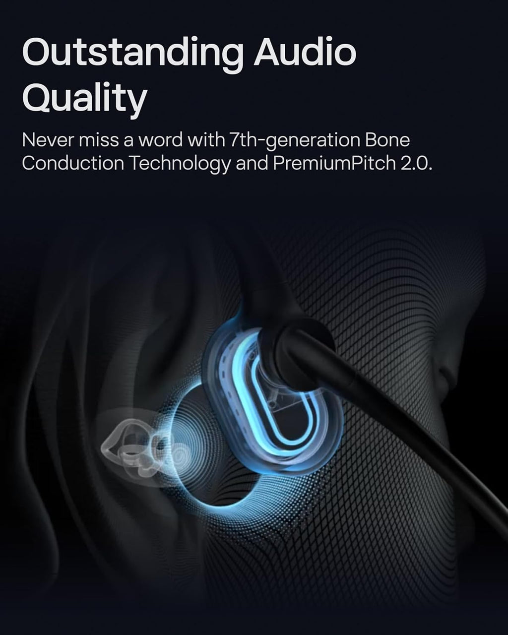 SHOKZ OpenComm2 UC 2025 Upgrade - Open-Ear Wireless Computer Headset with Boom Mic, Bone Conduction Bluetooth Stereo Headphones, USB-A Dongle Compatible with PC and Mac, Zoom Certified - C120UC