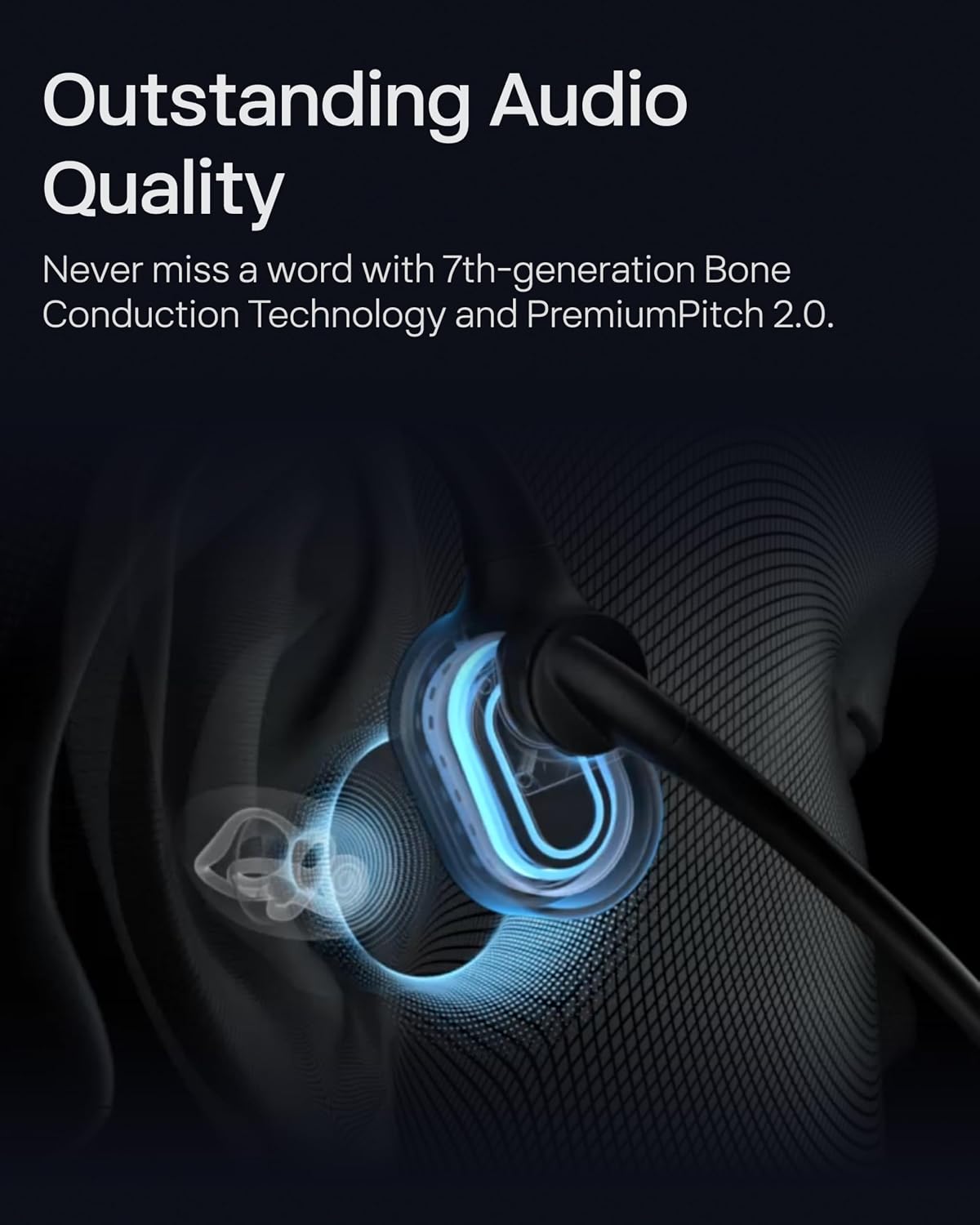 SHOKZ OpenComm2 UC 2025 Upgrade - Open-Ear Wireless Computer Headset with Boom Mic, Bone Conduction Bluetooth Stereo Headphones, USB-A Dongle Compatible with PC and Mac, Zoom Certified - C120UC