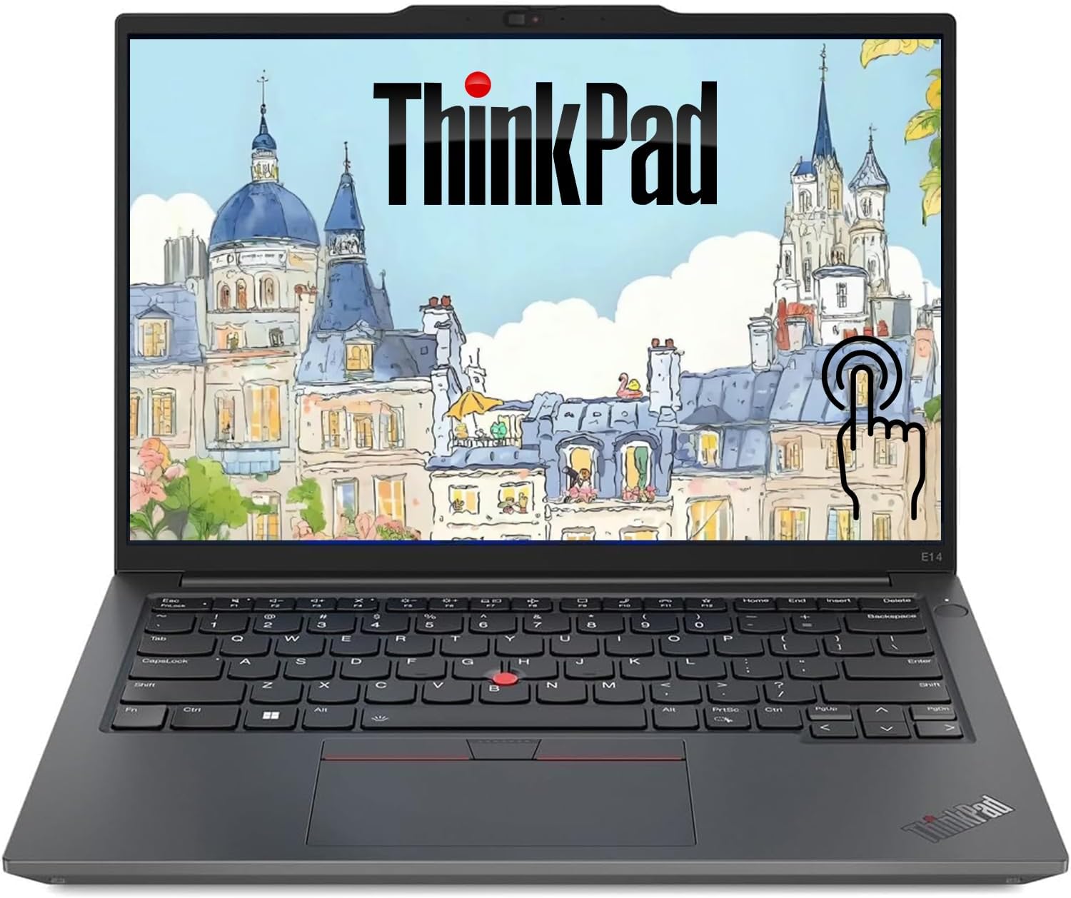 Lenovo ThinkPad E14 Business Touchscreen Laptop | Office 365 for The Web | 13th Gen Intel Core i5-1335U | 16GB RAM, 512GB SSD | Windows 11 PRO | Backlit Keyboard, Fingerprint Reader | RJ-45
