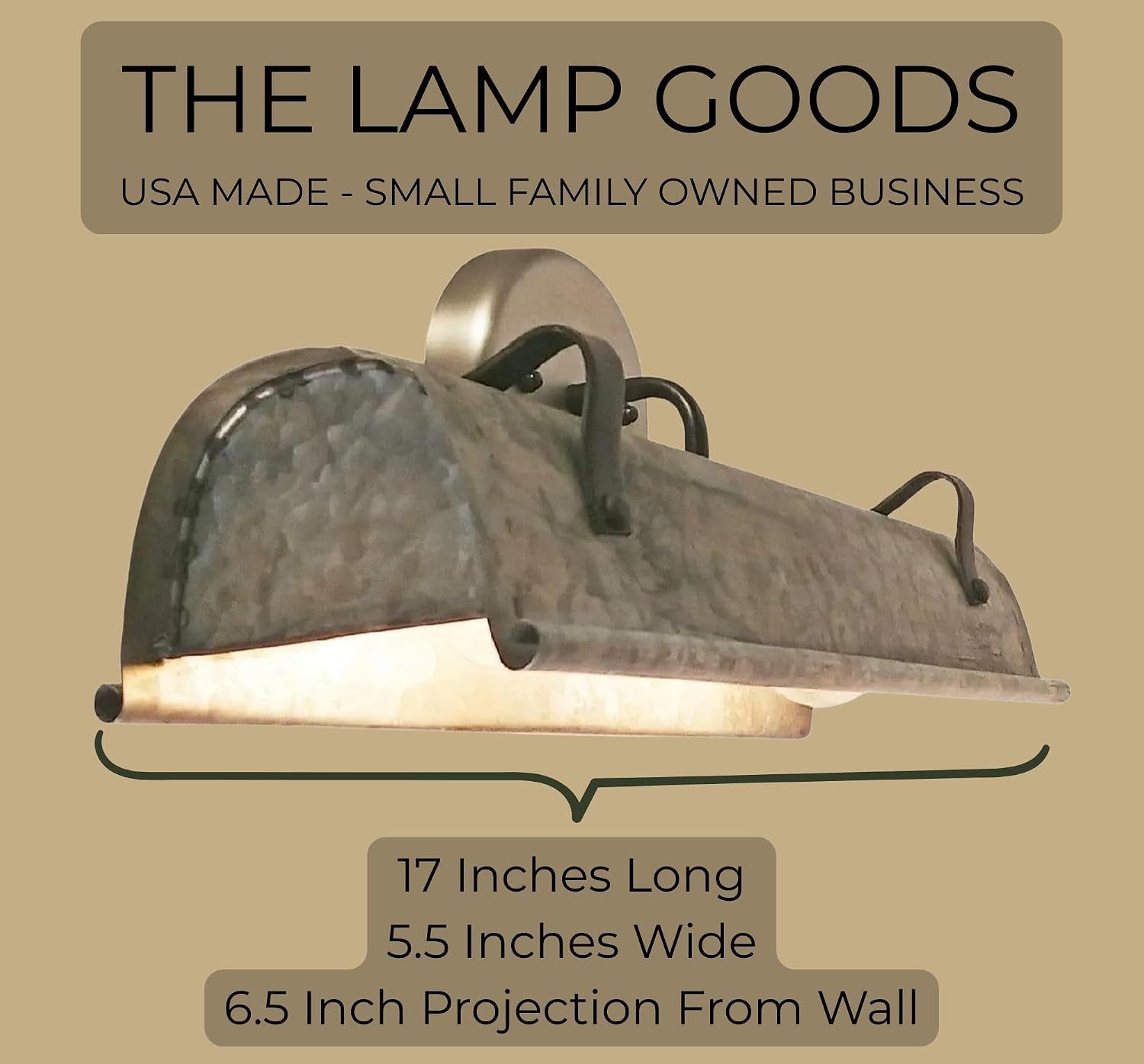 thelampgoods Galvanized Metal Wall Vanity Light - Farmhouse Bathroom Light Fixtures Sconce Industrial Rustic Pendant Chandelier Flush Mount Man Cave