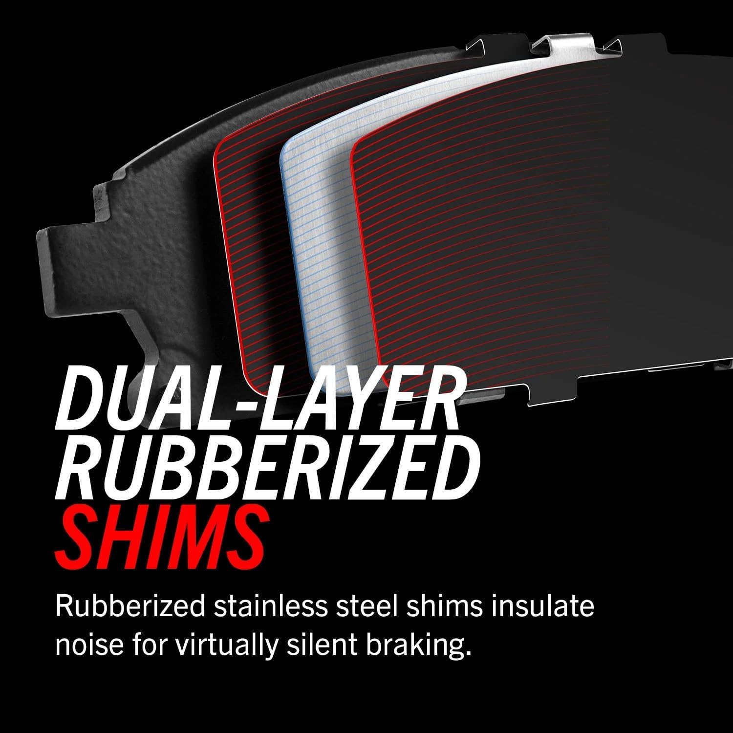 PowerStop Front and Rear Brake Kit for Ford Edge 2015-21 - Z17 Ceramic Brake Pads & Disc Rotors Replacement, KOE7419