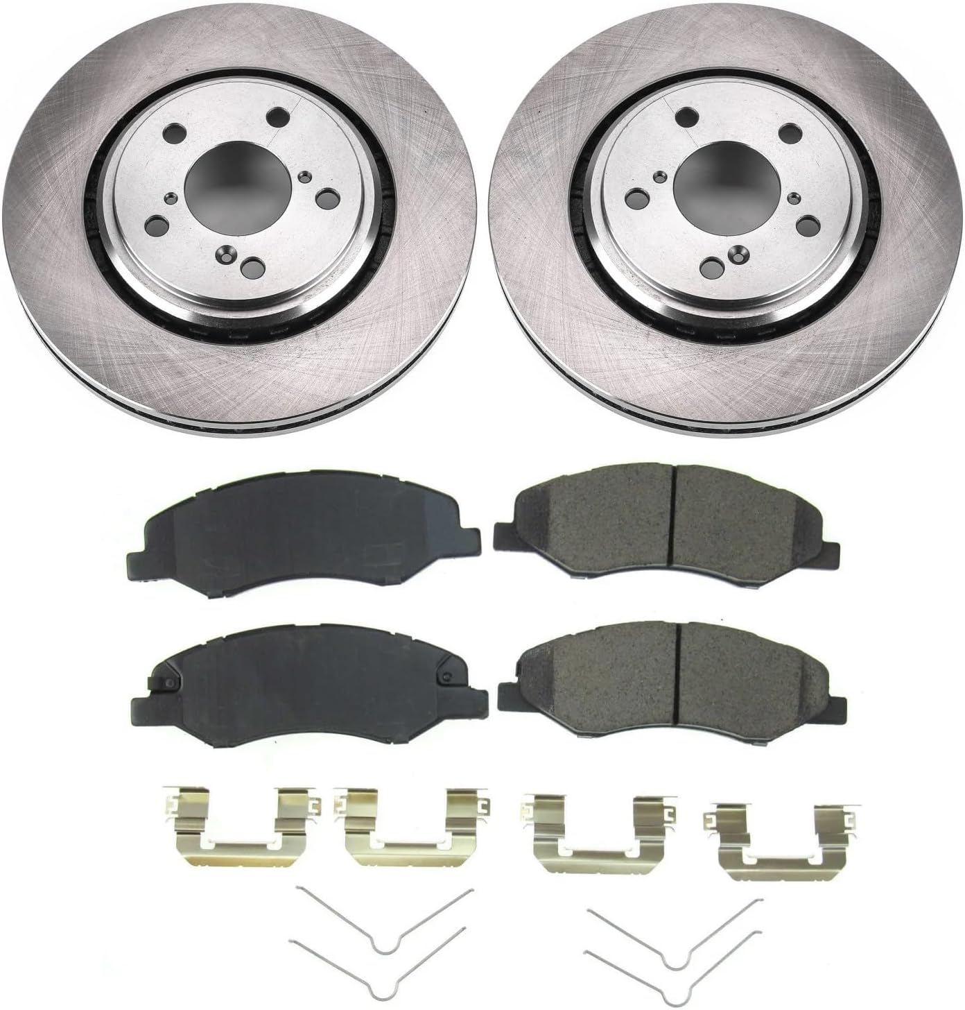 PowerStop Front Brake Kit for Honda Odyssey 2018-25 - Z17 Ceramic Brake Pads & Disc Rotors Replacement, KOE7670