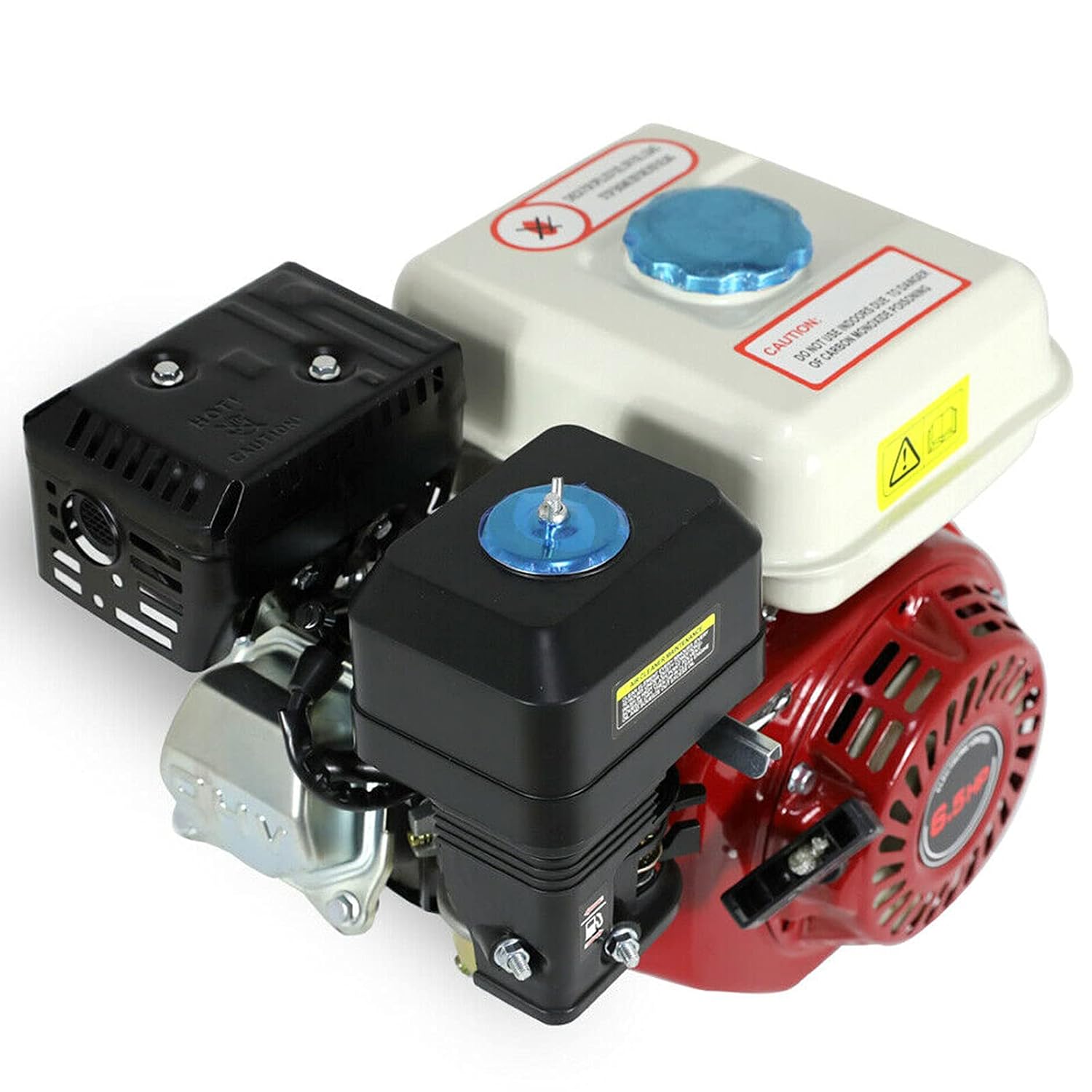 6.5HP 160CC Gas Engine Replaces, 4 Stroke Pull Start Petrol Engine, OHV Air Cooled Shaft Pullstart, Motor Power 3600RPM for Honda GX160, Lawnmower, Log Splitters, Chipper
