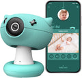 Pixsee Smart Video Baby Monitor, Full HD Camera and Audio with Night Vision, Cry Detection, Temperature Humidity Sensors, 2 Way Talk, Encrypted Wireless WiFi for Phone App, Supports Alexa