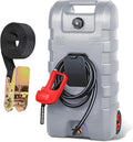 15 GAL Portable Gas Tank with Pump,15 Gallons Fuel & Gasoline Container with Transfer Pump, Gas Cans,10Ft Delivery Hose,Diesel Storage Can on-Wheels for Cars, Lawn Mowers,Boats