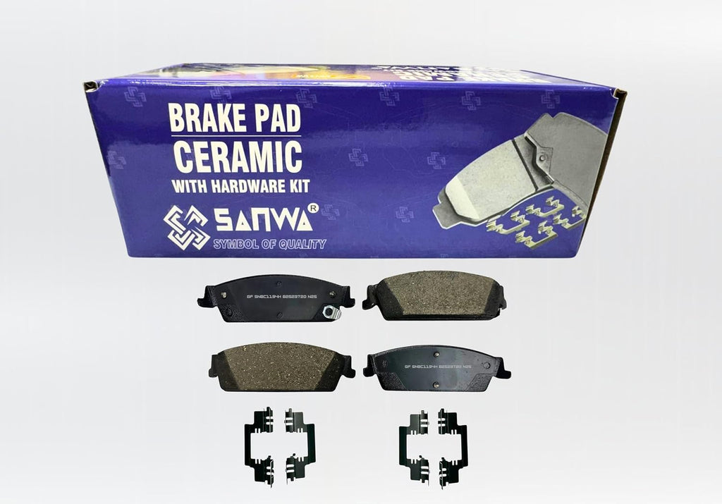 Sanwa Rear Brake Rotors 345mm Vented & Geomet Coated and Brake Pad Kit Compatible with Chevy Silverado Suburban 1500 Tahoe GMC Sierra Yukon1500 Cadillac Escalade 2007-2014 [55133 1194]
