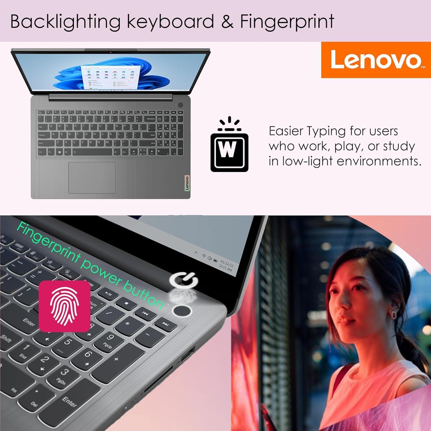 Lenovo IdeaPad 15.6' FHD Touchscreen Laptop - Powerful 10-Core Intel i7 (Turbo Up to 4.7GHz), 16GB RAM, 1TB SSD, Backlit Keyboard, Fingerprint Reader, Wi-Fi 6, Windows 11 Pro (Renewed)