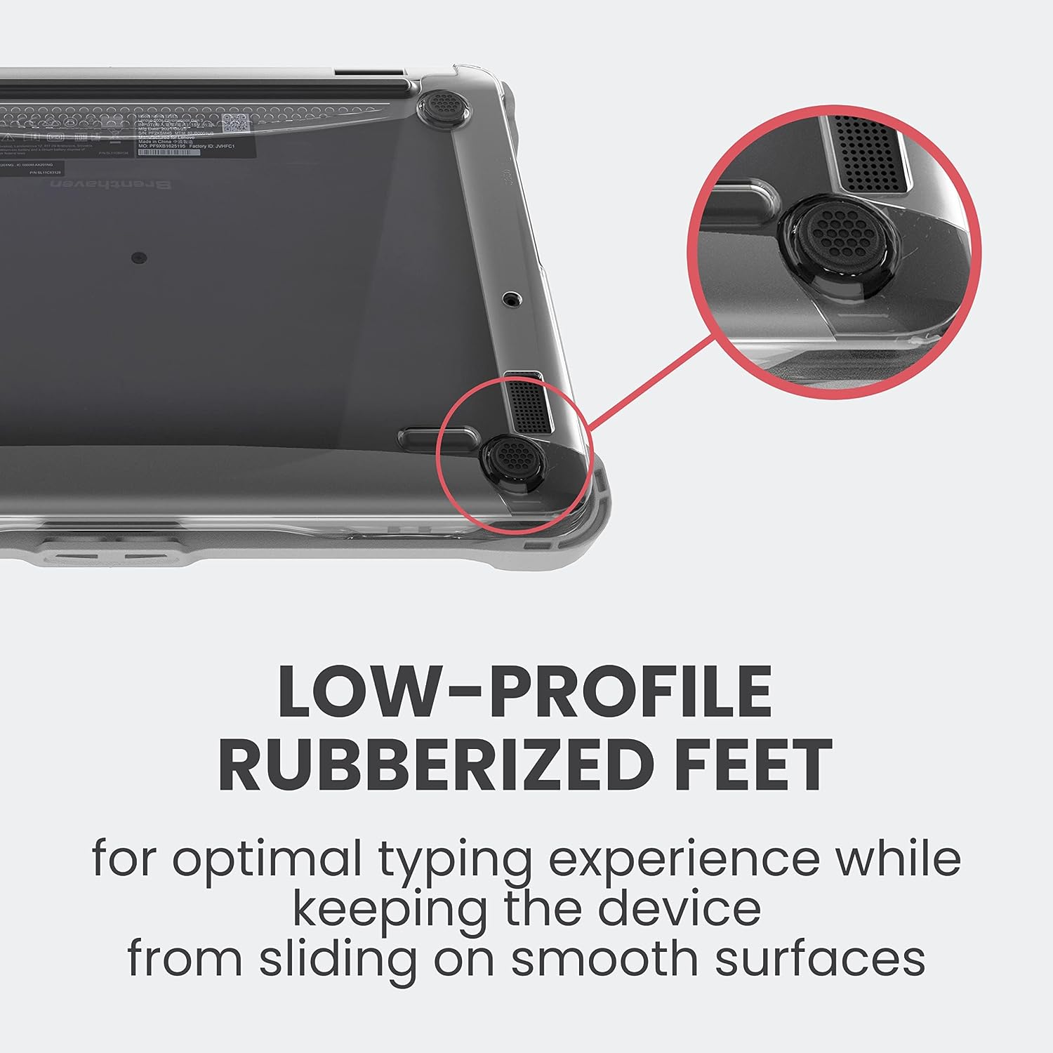Brenthaven EXO Custom Case Dell Chromebook 3110/3100 11 inch |Clamshell| 10 Pack - Drop Tested Protection, Low Rubberized Feet, Seamless Asset Tagging, Snap in Installation for School or Work - Black