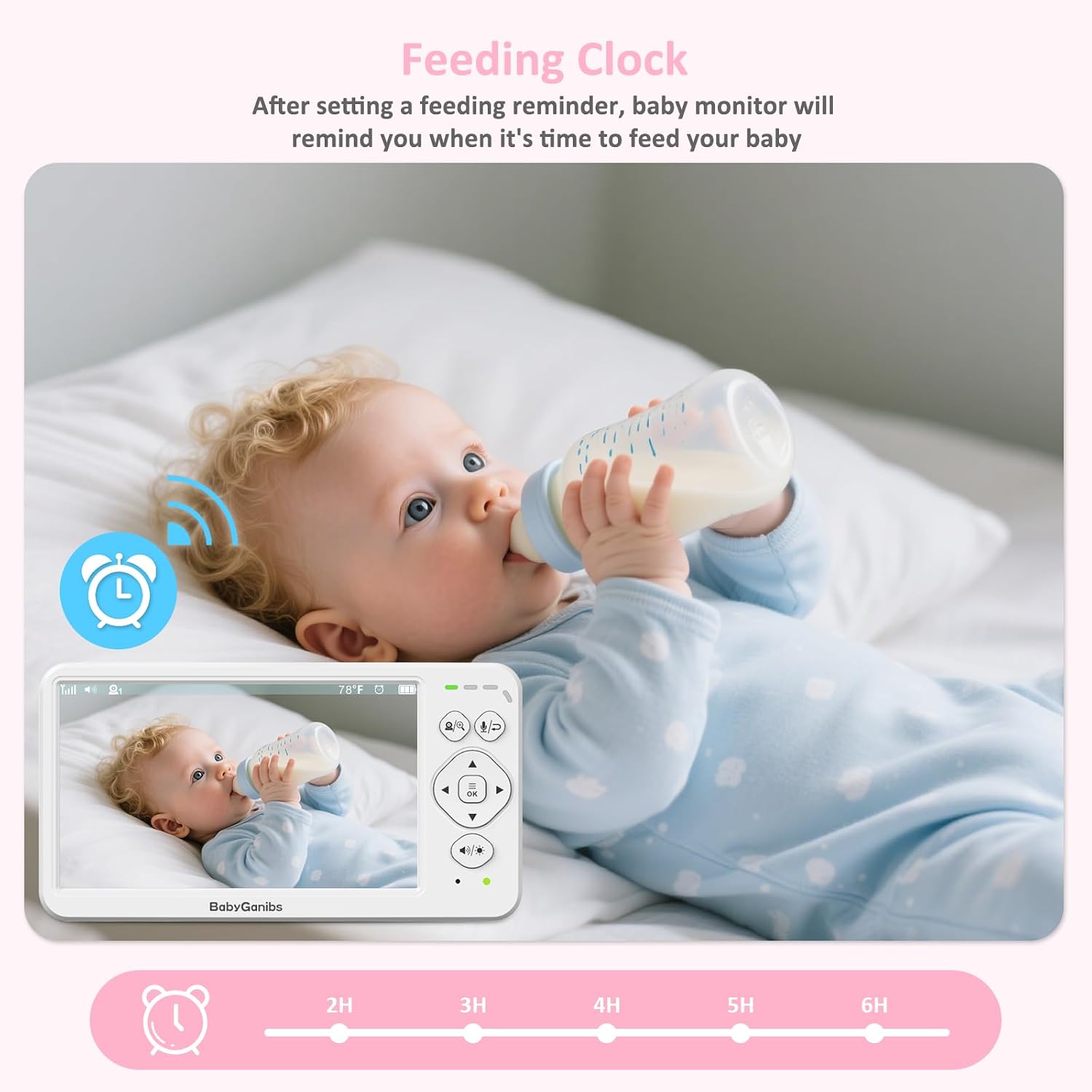 6' Big Screen No WiFi Baby Monitor with 3 Cameras, 1000ft Long Range, 2-Way Talk, 8 Lullabies, ECO Mode, Infrared Night Vision, 150 Languages, Perfect Baby Shower,Baby Register Gift
