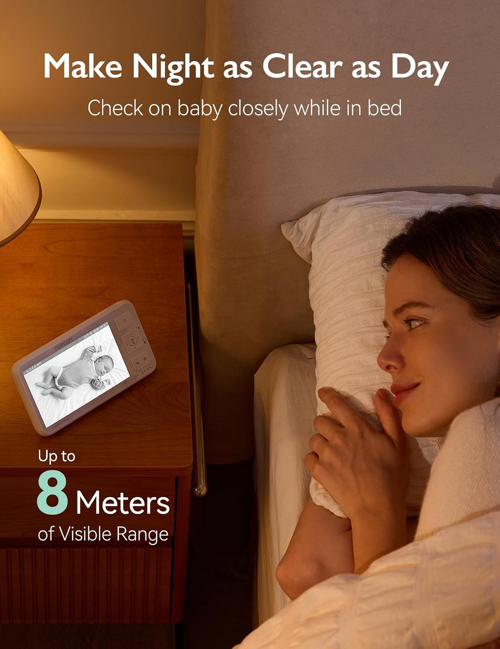 Momcozy Video Baby Monitor 5.5' 1080P Full HD with Camera No WiFi Baby Monitor BM03 Add-On Camera Unit