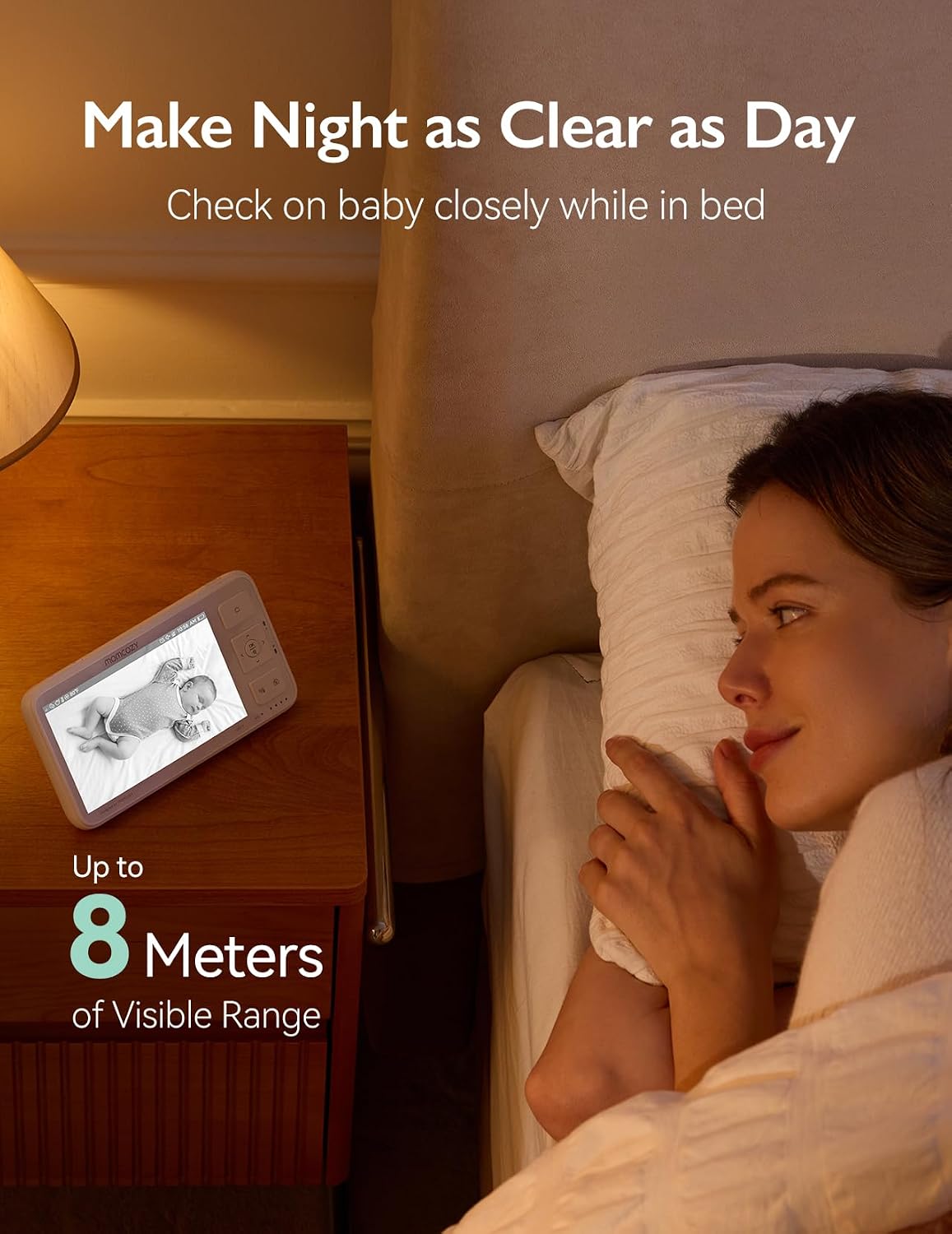 Momcozy Video Baby Monitor 5.5' 1080P Full HD with Camera No WiFi Baby Monitor BM03 Add-On Camera Unit