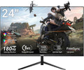 24 Inch Computer Monitor, 180Hz FHD 1080P VA Screen, 99% sRGB, 1ms, Frameless Design for Work and Play, HDMI, DP, VESA