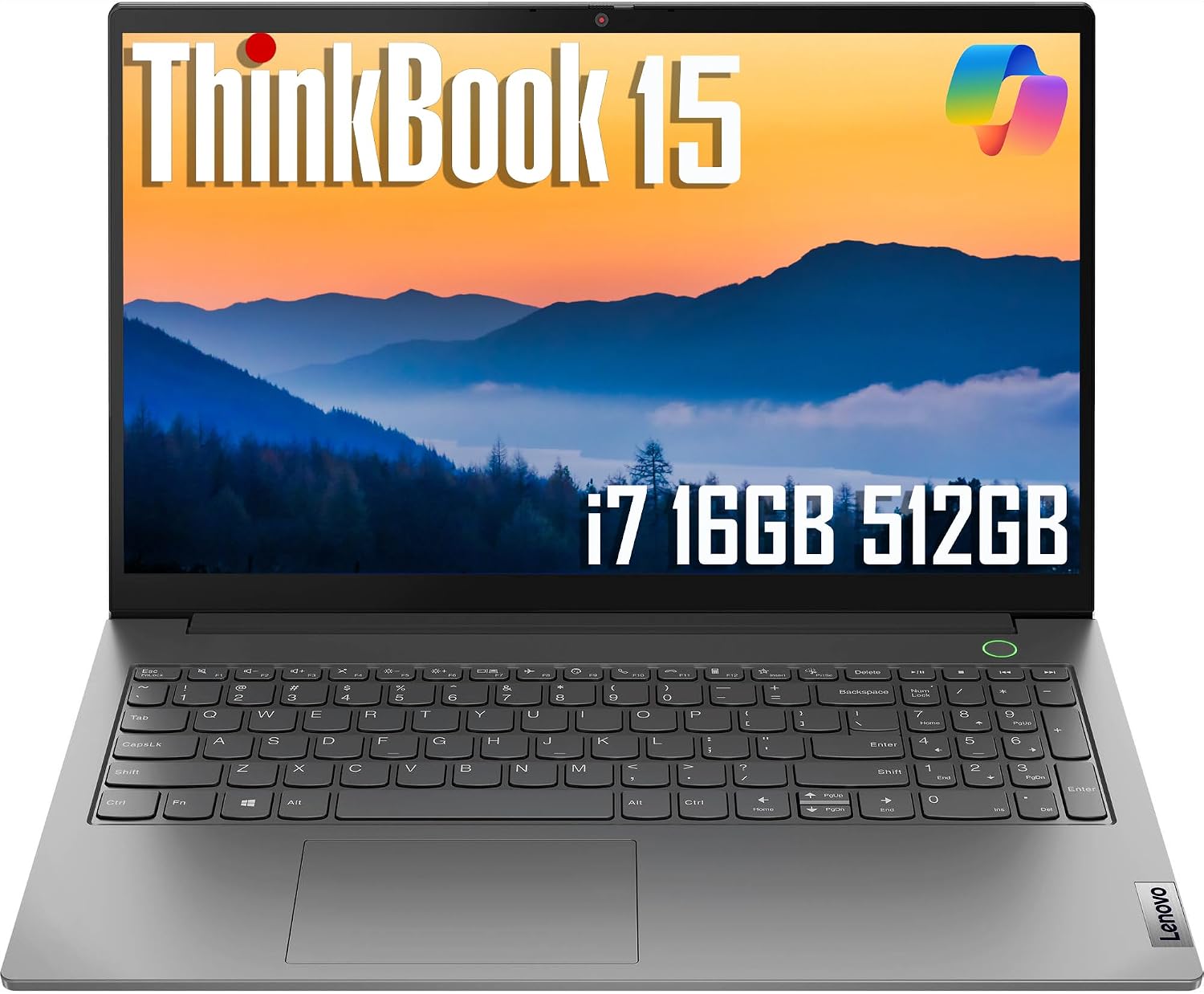 Lenovo ThinkBook 15 Gen 4 Business Laptop (15.6' FHD Anti-Glare, Intel 10-Core i7-1255U, 16GB RAM, 512GB SSD), 1080p Webcam, Fingerprint, Thunderbolt 4, Ethernet, Wi-Fi 6, Win 11 Pro w/Copilot, Grey