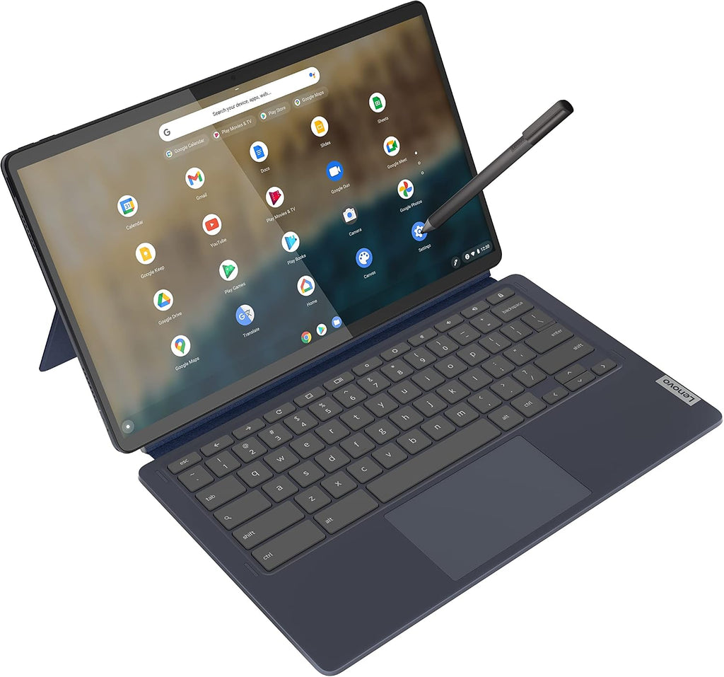 Lenovo 82QS0000US, IdeaPad Duet 5 Chromebook, OLED 13.3' FHD Touch Display, Snapdragon SC7180, 4GB RAM, 64GB Storage, Qualcomm Adreno Graphics, Chrome OS, Abyss Blue