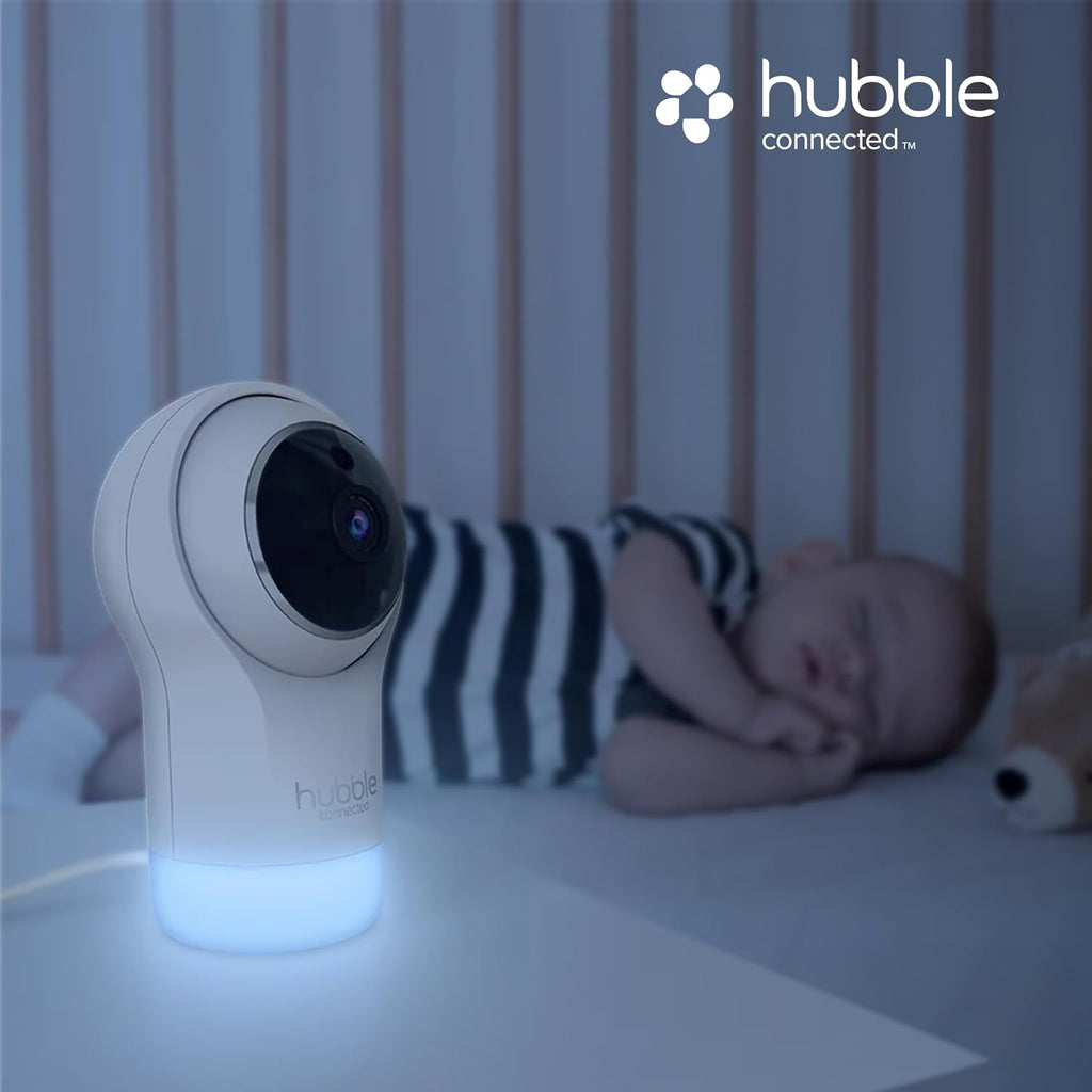 HUBBLE CONNECTED Nursery Pal Glow+ Twin — 7-in-1 Baby Monitor with Camera and Audio, 7-Color Night Light, Sleep Trainer, Secure Remote Access, with 2X Full HD Baby Monitor Cameras and 5' Parent Unit