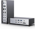 iVANKY FusionDock Max 1 Dual Thunderbolt 4 Chips, 20-in-1 Quad 6K@60Hz Monitor MacBook Docking Station, 40Gbps Dock for Mac M1/M2/M3 Pro/Max, 2HDMI 2.0, 96W PD, 10Gbps USB, 2.5 GbE