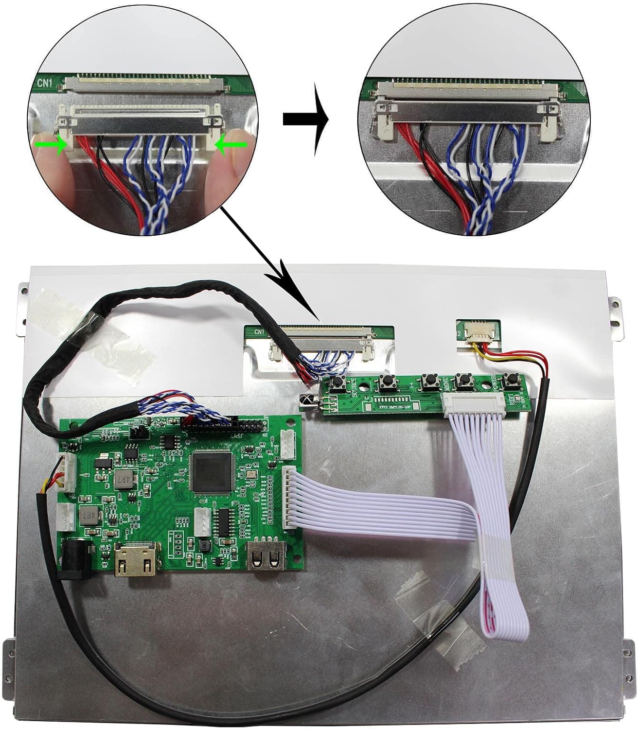 VSDISPLAY 10.4' 10.4 Inch 1024X768 LCD Screen VS104T-004A with USB Automatic Brightness Adjustment LCD Controller Board