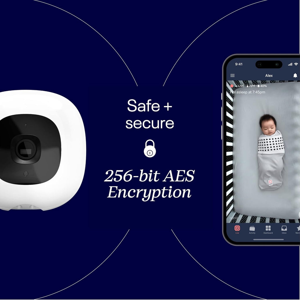 Nanit Pro Smart Baby Monitor & Flex Stand - 1080p Secure Wi-Fi Video Camera, Sensor-Free Sleep & Breathing Motion Tracker, 2-Way Audio, Sound & Motion Alerts, Night Vision, and Breathing Band - Blue