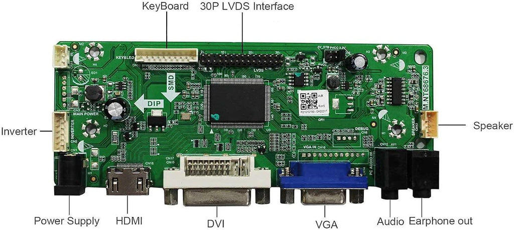 VSDISPLAY 10.4' 10.4 Inch 1024X768 LCD Screen VS104T-004A with DVI VGA Audio LCD Controller Board 68676