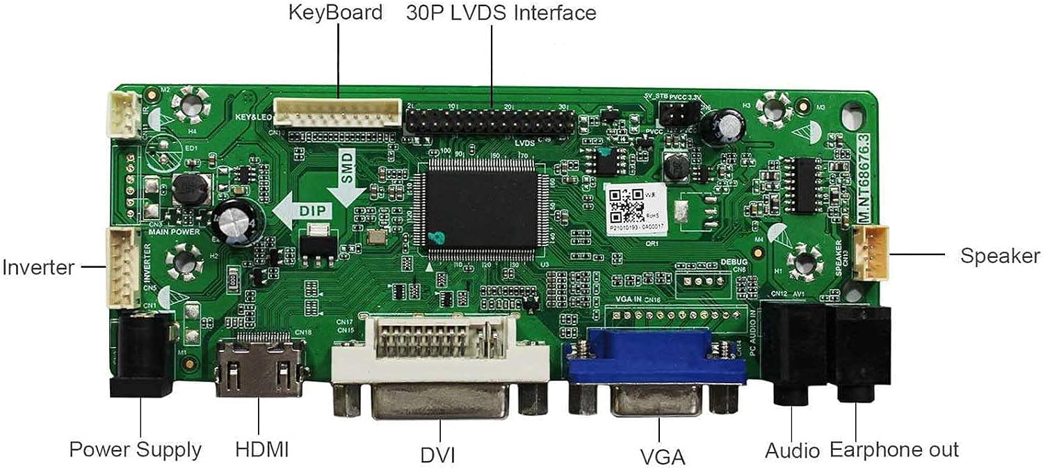 VSDISPLAY 10.4' 10.4 Inch 1024X768 LCD Screen VS104T-004A with DVI VGA Audio LCD Controller Board 68676
