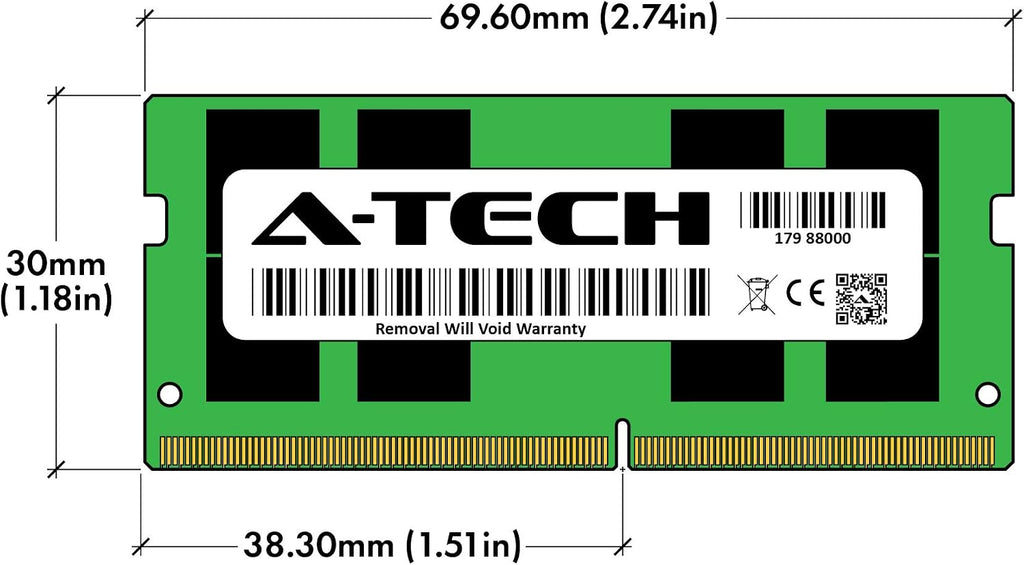 A-Tech 64GB Kit (2x32GB) RAM for Lenovo Legion 5/5i Gaming Laptop | DDR4 3200MHz PC4-25600 SODIMM 2Rx8 1.2V 260-Pin Non-ECC SO-DIMM Memory Upgrade