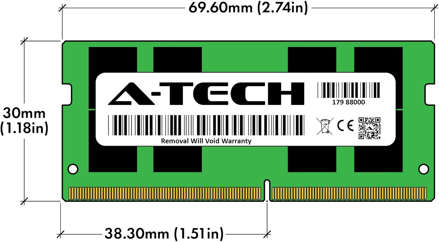 A-Tech 32GB RAM for Lenovo ThinkPad T490 Laptop | DDR4 2666 SODIMM PC4-21300 1.2V 260-Pin Memory Upgrade Module