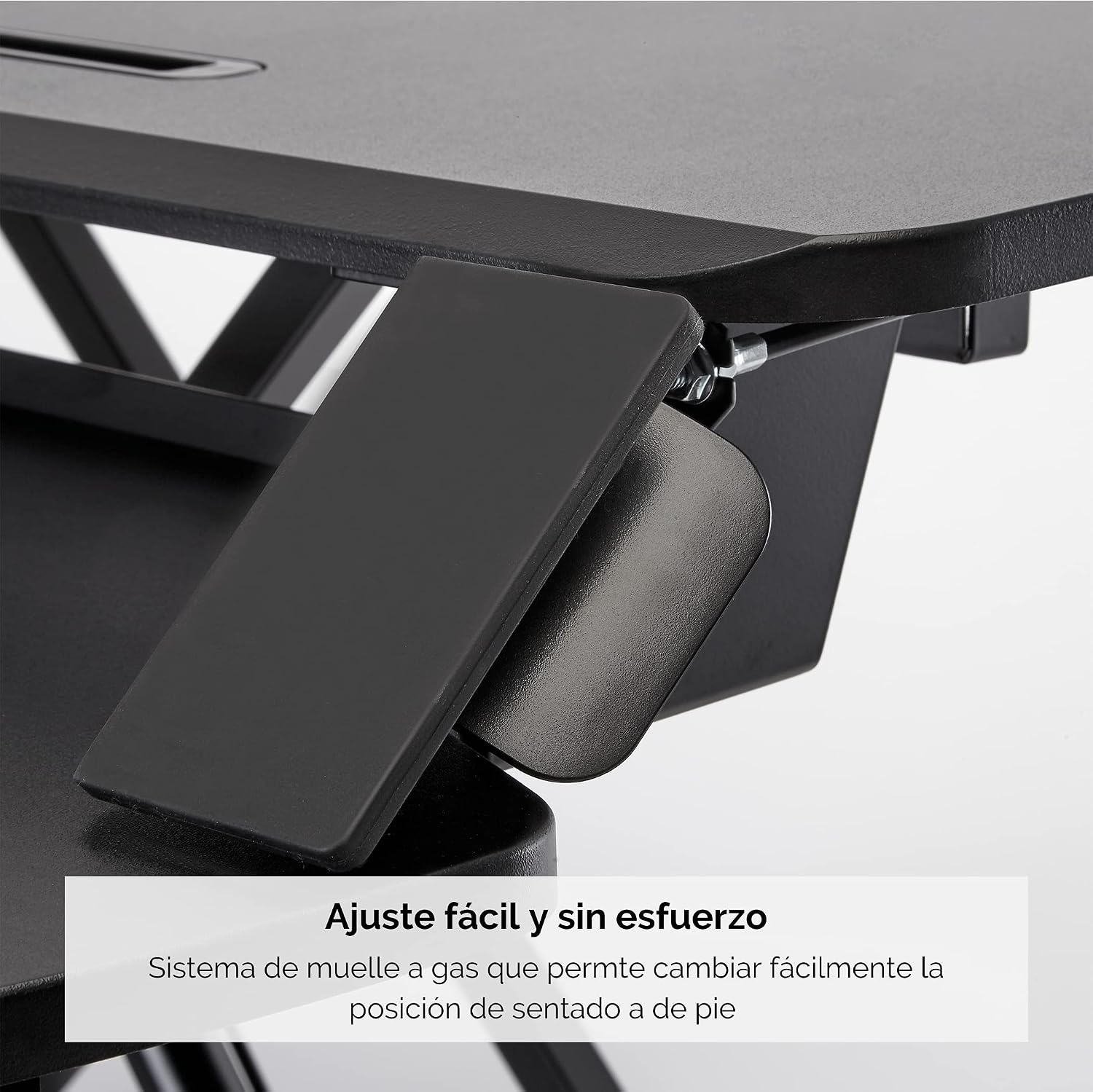 Fellowes Corsivo Height Adjustable Standing Desk, Sit to Stand, Gas Spring Riser Converter, Tabletop Workstation, Desk Riser (8091001)