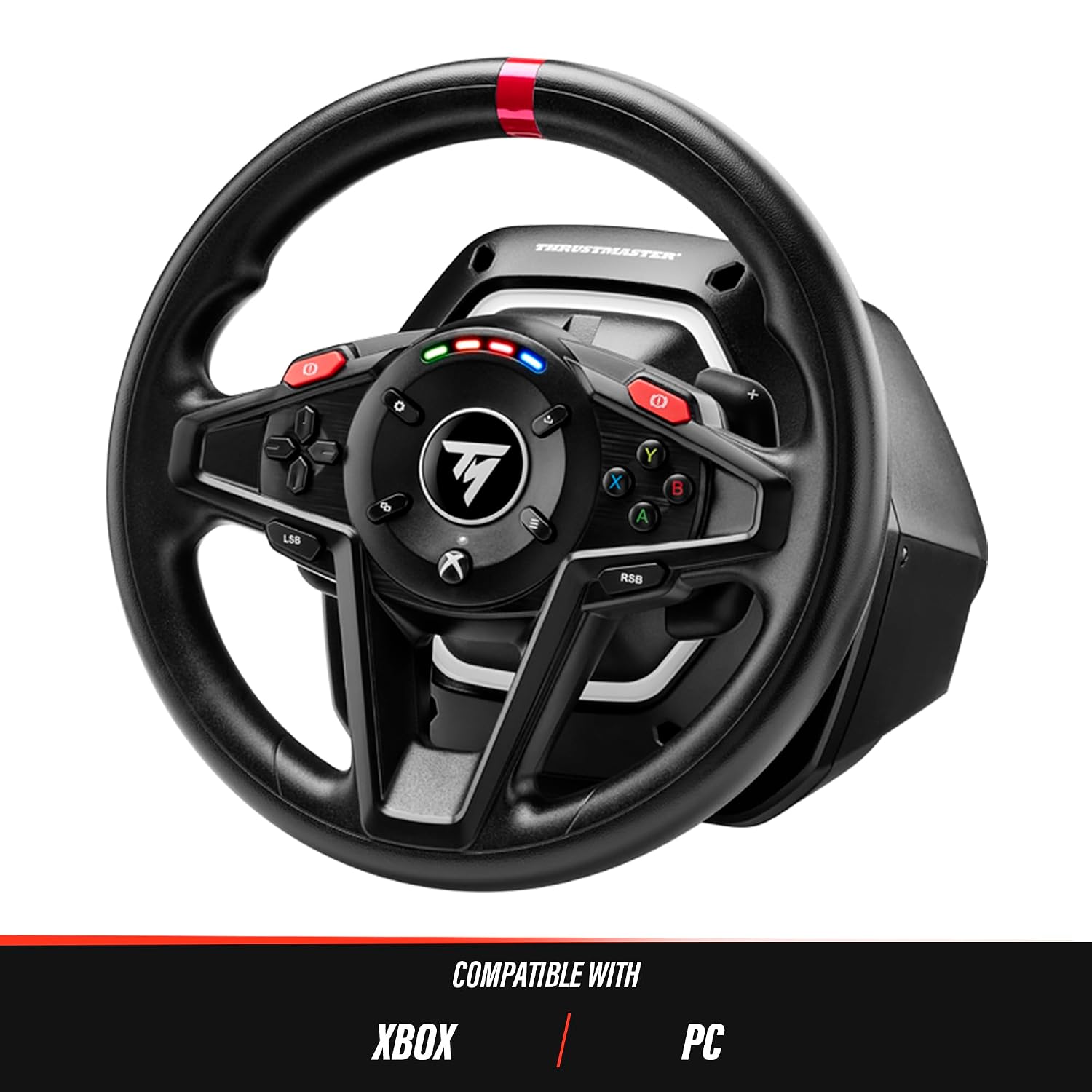 Thrustmaster T128 Racing Wheel & Pedal Set for Xbox Series X|S and PC – Force Feedback Gaming Steering Wheel for Driving Simulator