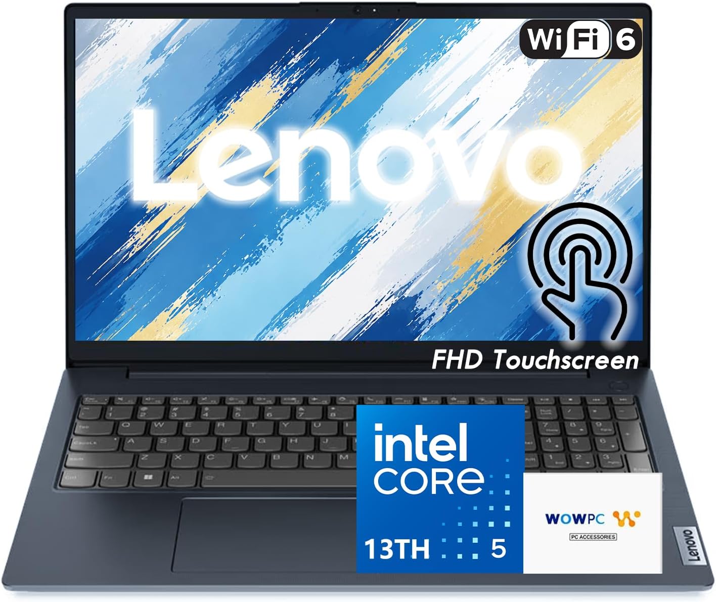 Lenovo Business Laptop, 15.6' FHD Touchscreen Display, Intel 13th 10-Core i5 CPU(Up to 4.6 GHz), 8GB RAM, 512GB SSD, Copilot AI, Wi-Fi 6, Windows 11 w/Microsoft 365 for The Web, WOWPC USB