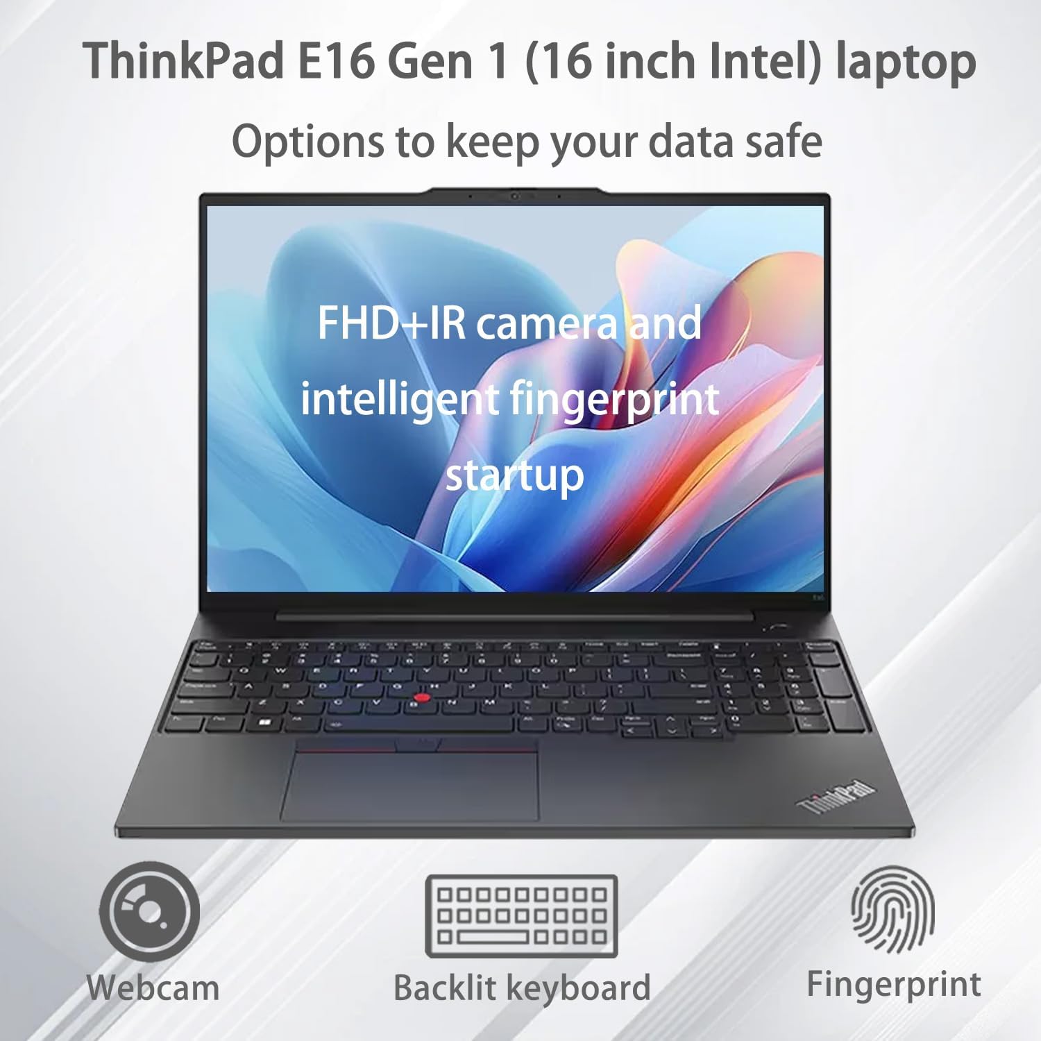 Lenovo ThinkPad E16 Business Laptop, 16' FHD+ Anti-Glare Display, Intel 13th Gen 10-Core i7-1355U, 16GB RAM, 512GB SSD, Fingerprint, Backlit Keyboard, Webcam, HDMI, Wi-Fi 6, Windows 11 Pro, Black