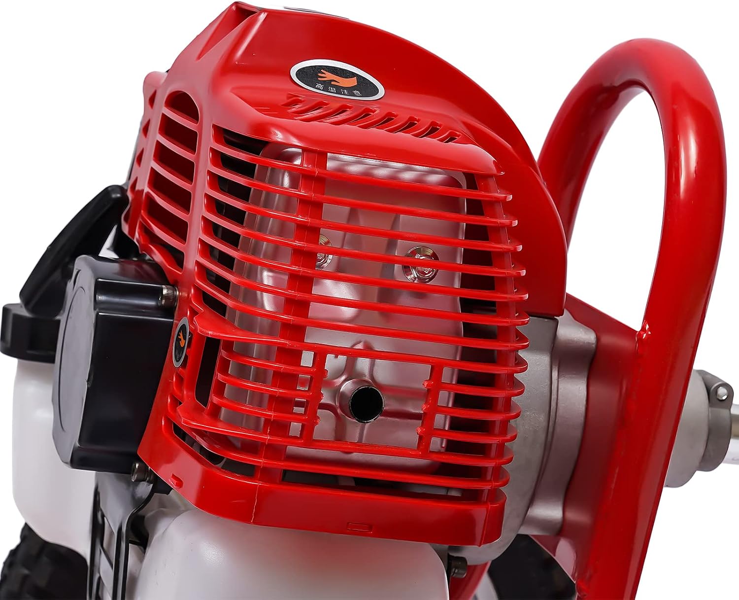 Hand Push Lawn Mower Trimmer, 49CC 2-Stroke Gas Lawn Mower, 1.8KW 6500-7000RPM 2-in-1 Lawn Mowers, 11.02in Cutting Width, Lawn Mowers Walk Behind Brush Cutter for Home Yards Gardens Small Farms