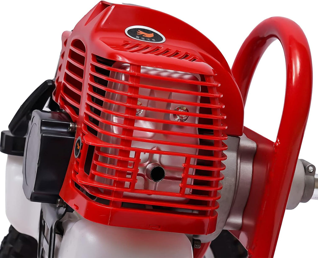 Lawn Mower Two-Stroke Gasoline Lawn Mower 49CC Single-Cylinder Hand Push Irrigation Mower Air-Cooled Walk-Behind Lawn Mowers Grass Cutter Garden Tool