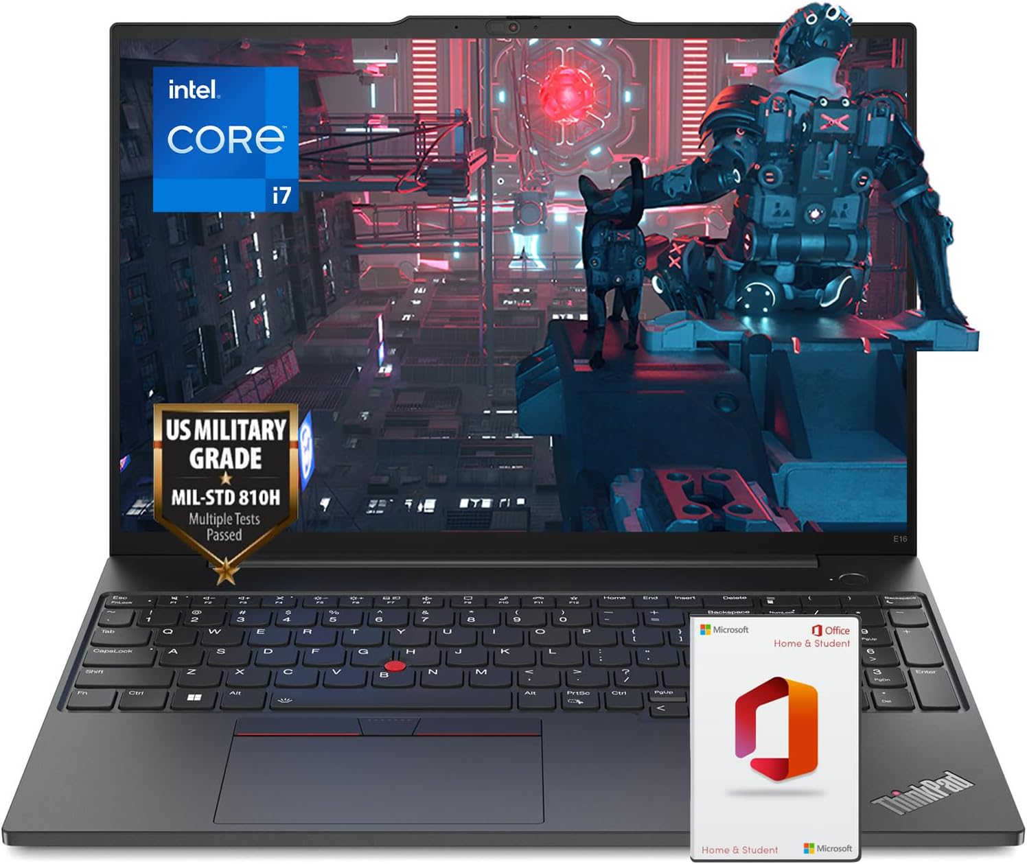 Lenovo ThinkPad E16 | 16' FHD IPS | 13th Gen Intel i7-1355U | Backlit Keyboard | Intel Iris Xe Graphics | Ethernet Port | Fingerprint Reader | 1 Year Office | Win 11 Pro (40GB RAM | 1TB PCIe SSD)