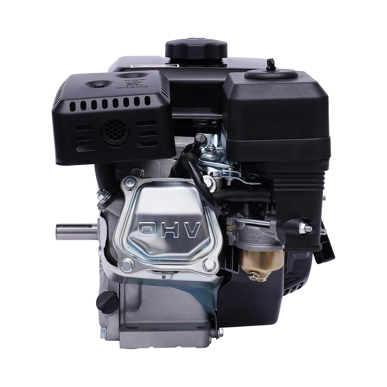 4-Stroke 7.5HP Gas Engine, 210CC OHV Air Cooled Pullstart Motor Fit for Honda GX160/170F Single Cylinder Air Cooled Gasoline Engine Pull Start Motor Gas Engine for Compressor Lawnmower