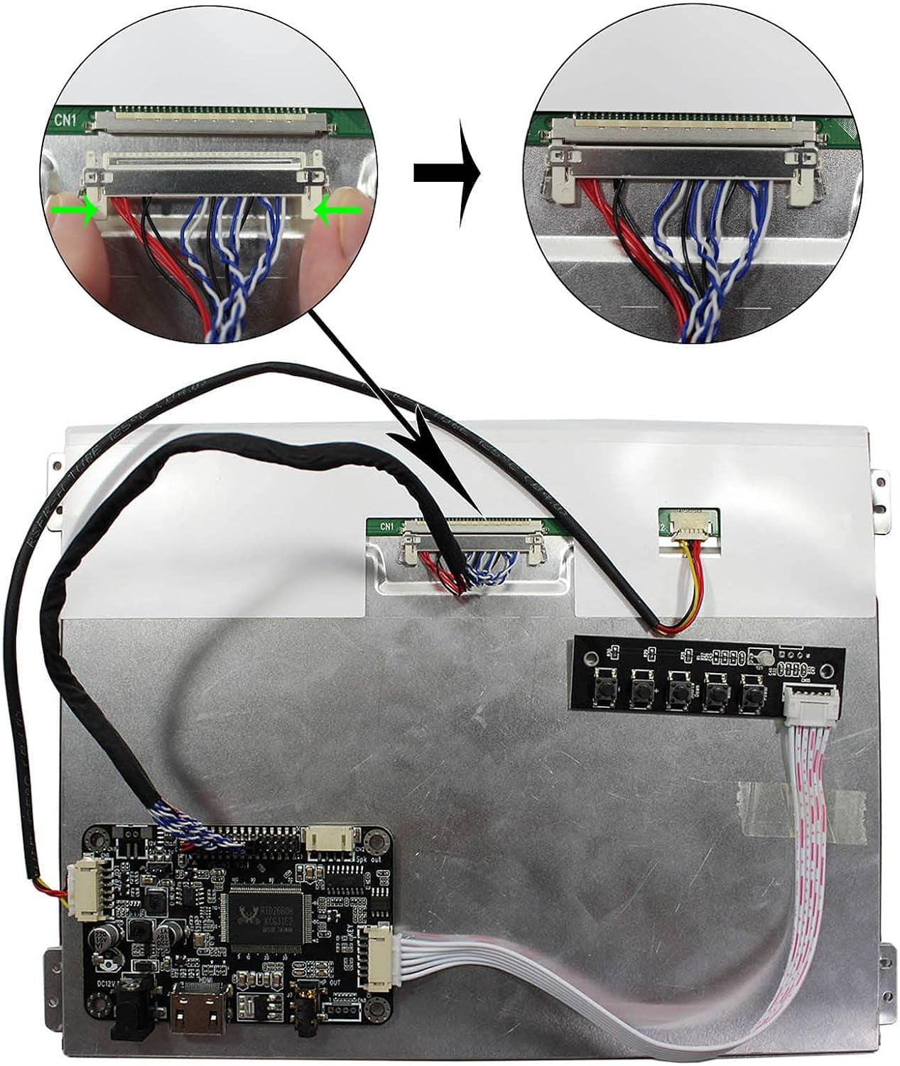 VSDISPLAY 10.4' 10.4 Inch 1024x768 600nit IPS LCD Screen VS104T-004A with Audio LCD Controller Board